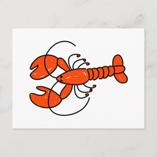 Carte Postale homard (Devant)