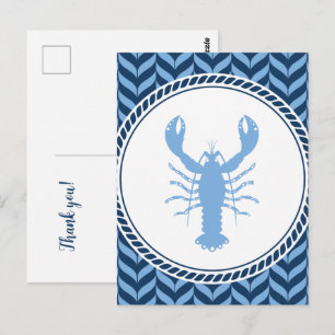 Carte Postale Homard bleu nautique côtier