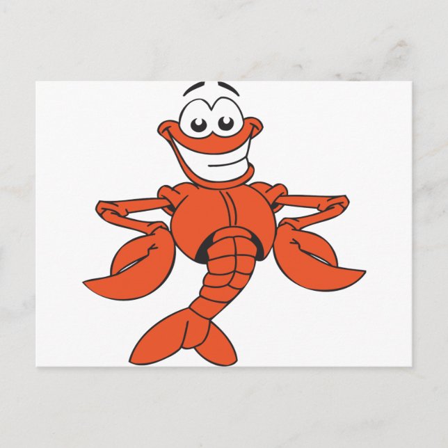 Carte Postale Homard drôle (Devant)