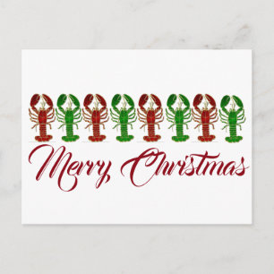 Carte Postale Homards de Noël