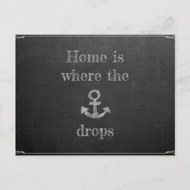 Carte Postale Home is Where the Anchor Drops (Devant)