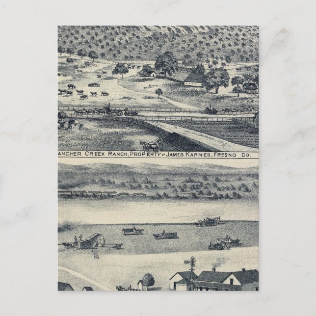 Carte Postale Home Ranches à Fresno, Californie (Devant)