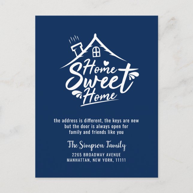 Carte Postale Home Sweet Home Moving Faire-part (Devant)