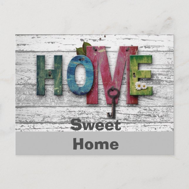 Carte Postale Home Sweet Home New Address Announcement (Devant)