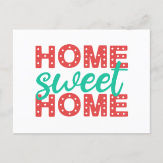 Carte Postale Home Sweet Home | Réchauffement des ménages | Fami
