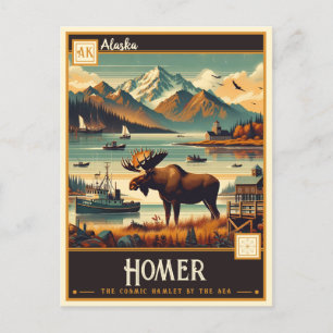 Carte Postale Homer, Alaska VINTAGE