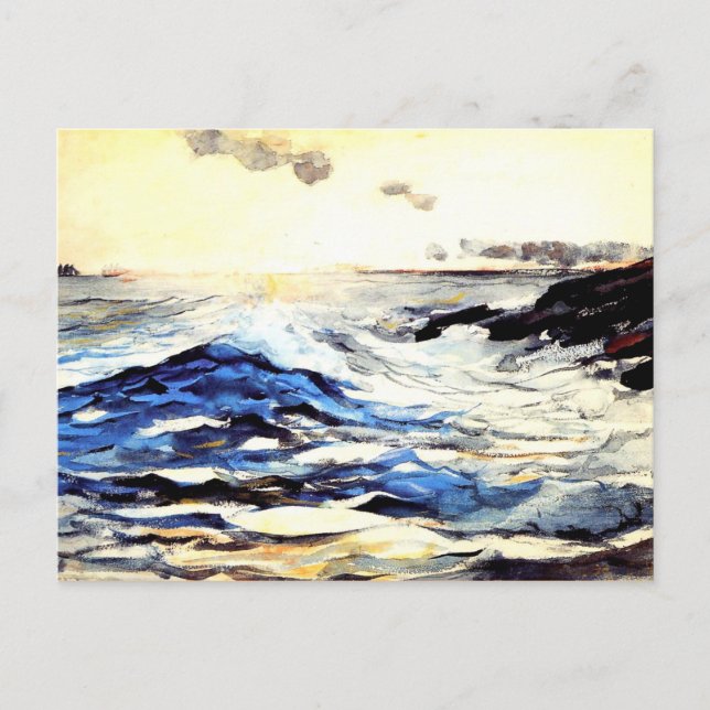 Carte Postale Homer - Coucher du soleil, Cou de Prout, peinture  (Devant)