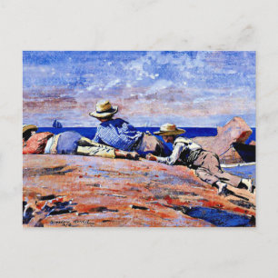 Carte Postale Homer - Trois Garçons sur le rivage