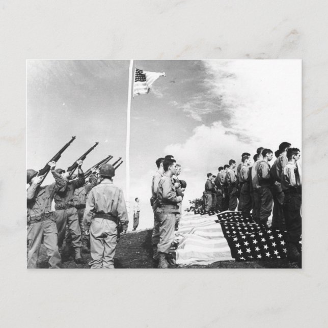 Carte Postale Hommage 2ème guerre mondiale aux soldats tombés (Devant)