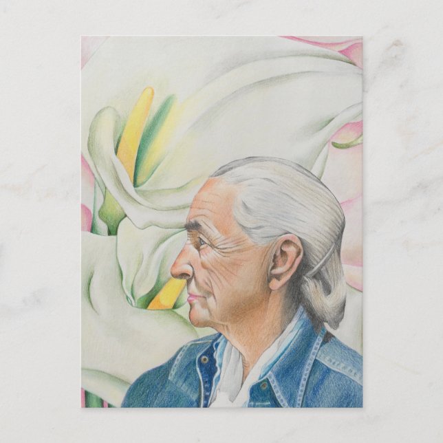 Carte Postale Hommage à Georgia O'Keeffe Card (Devant)