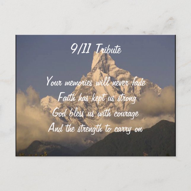 Carte Postale hommage du 11 septembre (Devant)
