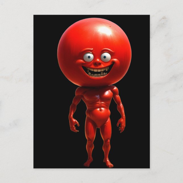 Carte Postale Homme à la tomate bizarre (Devant)