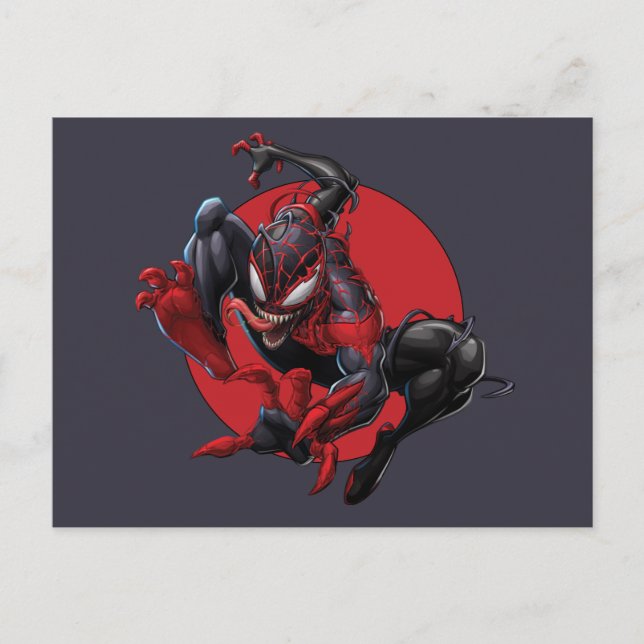 Carte Postale Homme-araignée Venomisé Miles Morales (Devant)