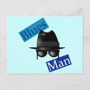 Carte Postale Homme de Blues