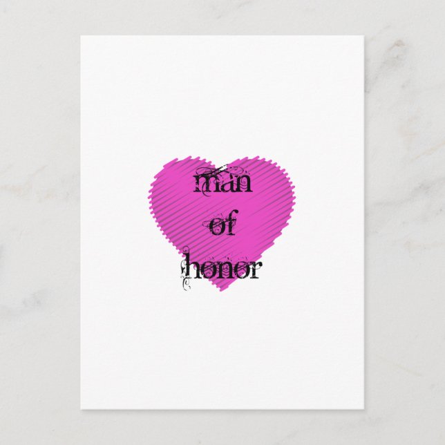 Carte Postale Homme d'honneur (Devant)