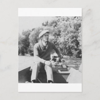 Carte Postale Homme en bateau