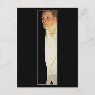 Carte Postale Homme en cravate blanche de Leyendecker