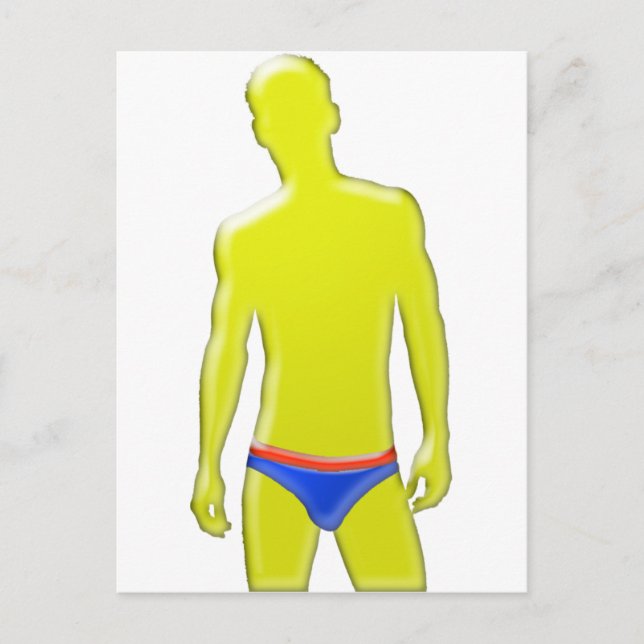 Carte Postale Homme en sous-vêtements (Devant)