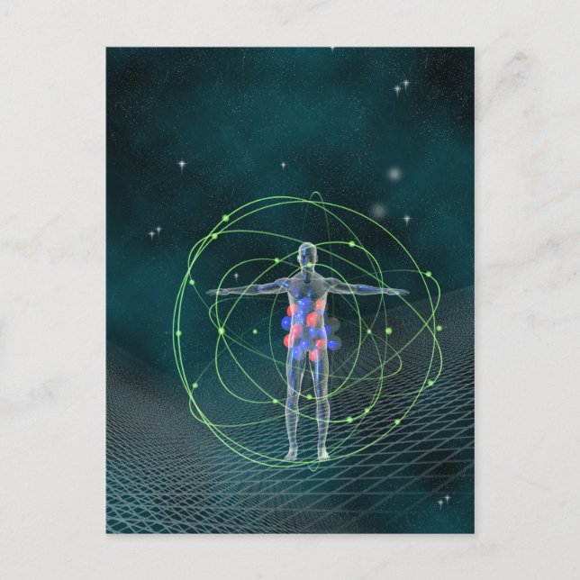 Carte postale Homme et Universe (Devant)