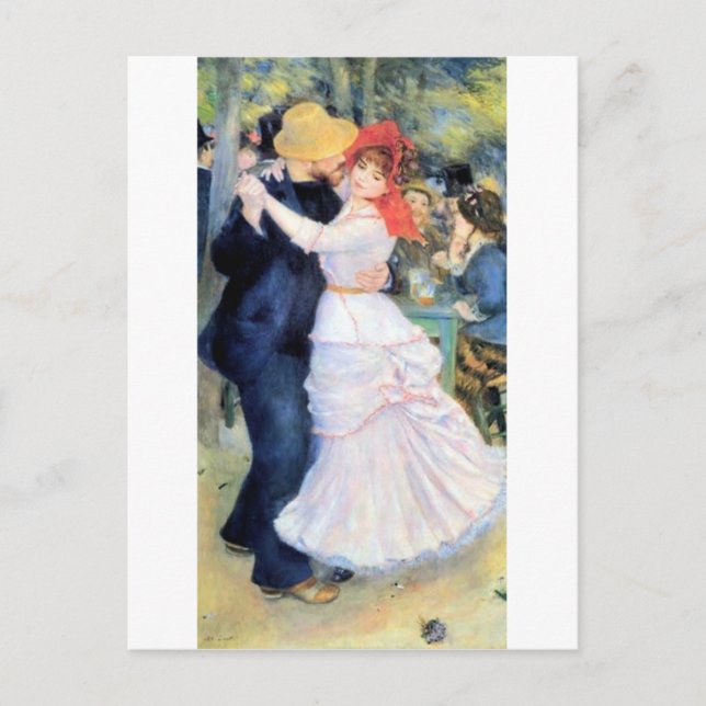 Carte Postale Homme femme dansant peinture de renoir (Devant)