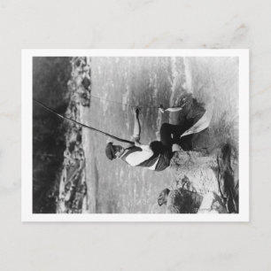Carte Postale Homme Pêche et Terres Deux poissons à la fois Phot