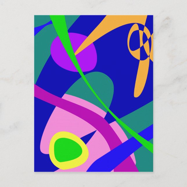 Carte Postale Homme philosophique Motif Abstrait numérique (Devant)