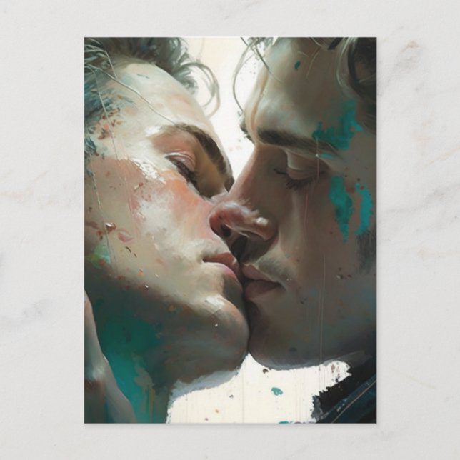 Carte postale Hommes amoureux (Devant)