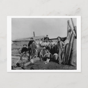 Carte Postale Hommes du Klondike après avoir chassé le lagopède 