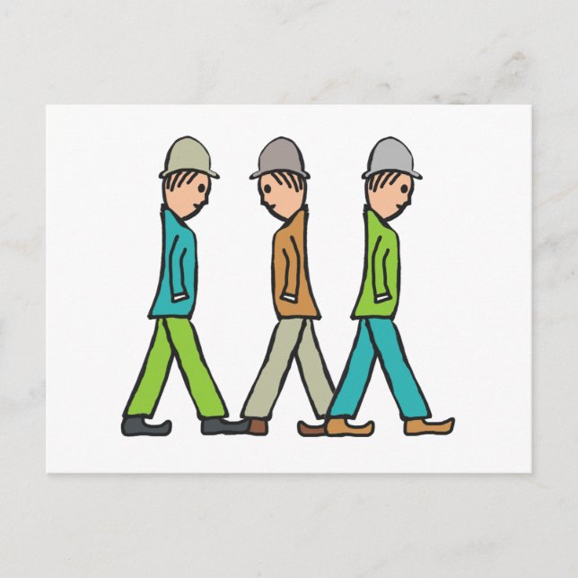 Carte Postale Hommes en bâton de matchs (Devant)