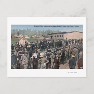 Carte Postale Hommes en rédaction de rapports au camp Lewis