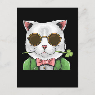 Carte Postale Hommes Shamrocks de chats Hommes Femmes Saint-Patr