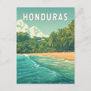 Carte Postale Honduras Illustration Voyage Art Vintage
