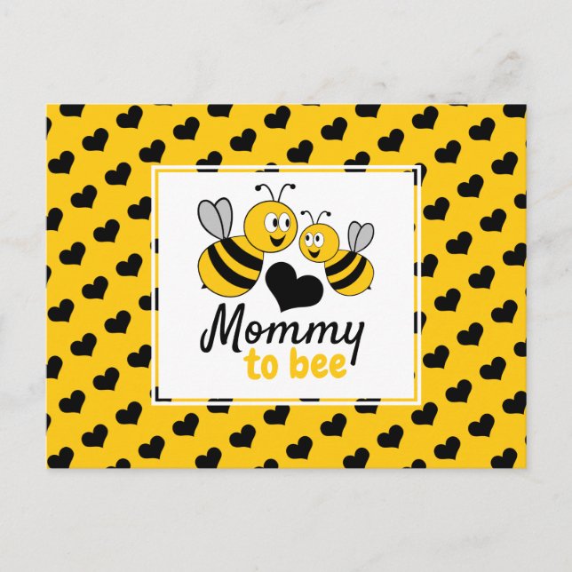 Carte Postale Honey Bee, Baby shower Invitation (Devant)