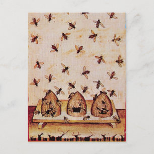 Carte Postale HONEY BEE, BEEKEEPER /apiary, fournitures d'apicul