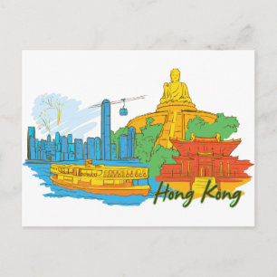 Carte Postale Hong Kong, Chine