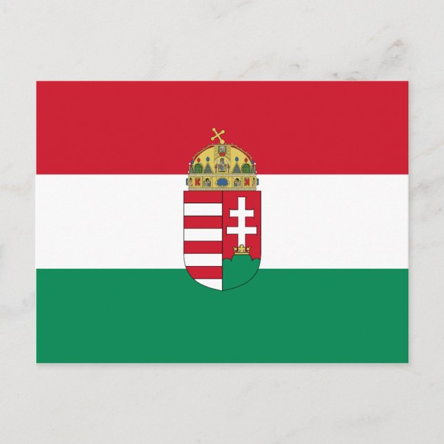 Carte Postale Hongrie Avec Armes (État), Hongrie (Devant)