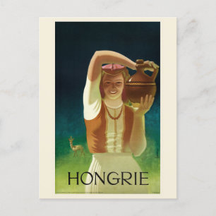 Carte Postale Hongrie Poster vintage années 1930