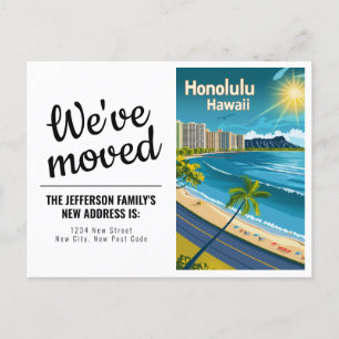 Carte Postale Honolulu Hawaii - Vue côtière Vintage Nous avons d