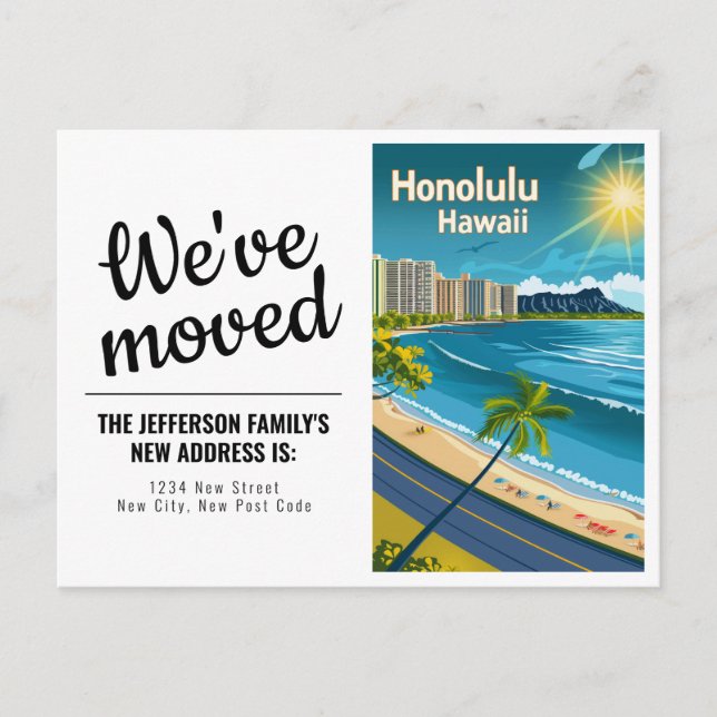 Carte Postale Honolulu Hawaii - Vue côtière Vintage Nous avons d (Devant)