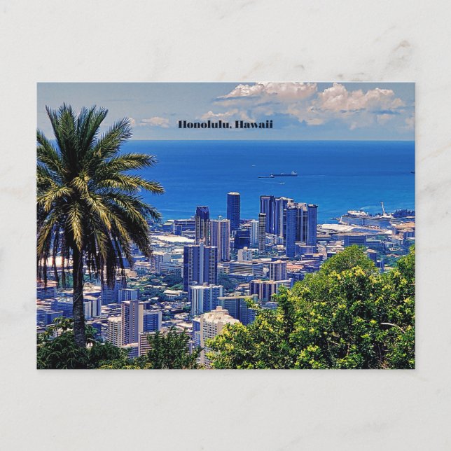 Carte Postale Honolulu, Oahu, Hawaii (Devant)