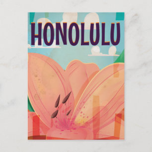 Carte Postale honolulu Vintage voyage Poster