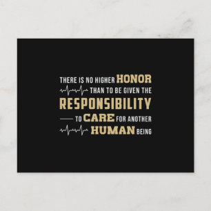 Carte Postale Honor Paramedic Fits Aid Ambulance EMS EMT Funny