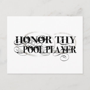 Carte Postale Honor Thi Pool Player