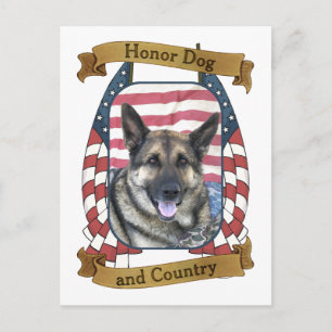 Carte Postale Honorer le chien et le pays