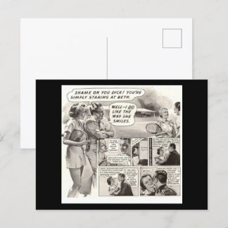 Carte Postale Honte À Toi Dick ! Annonce rétro