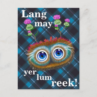 Carte Postale Hoots Toots Haggis. Lang may yer lum reek !