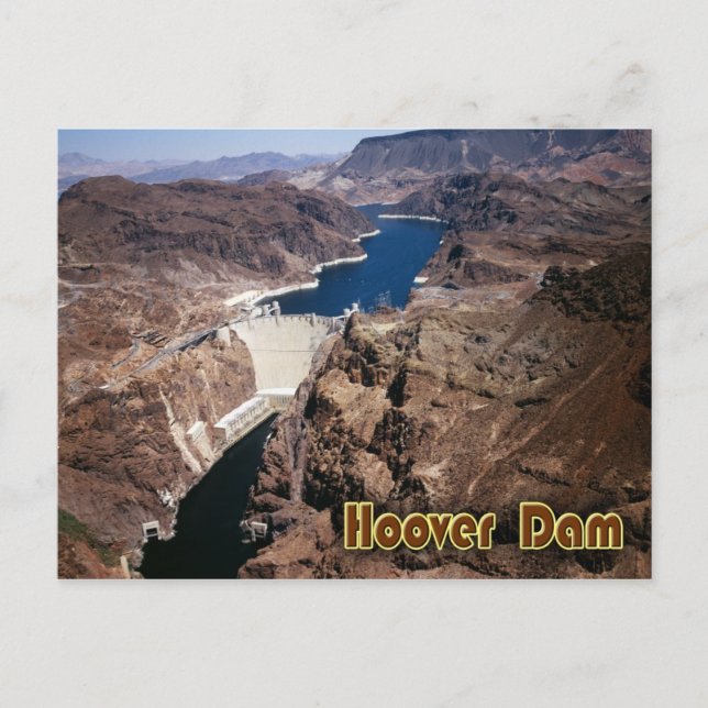Carte Postale Hoover Dam - vue aérienne (Devant)