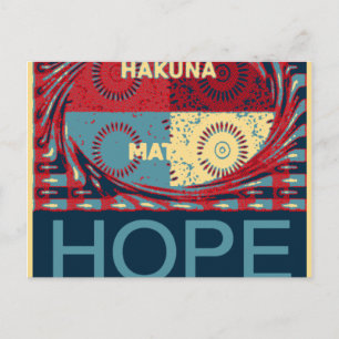 Carte Postale Hope Hakunamatata Lovely Inspirational Edgy vecteu