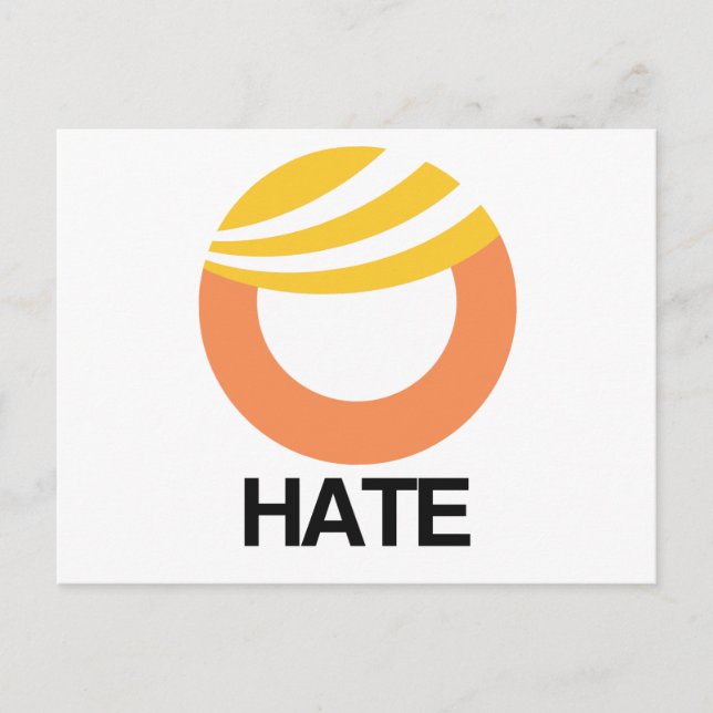 Carte Postale HOPE (Obama) contre HATE (Trump) (Devant)