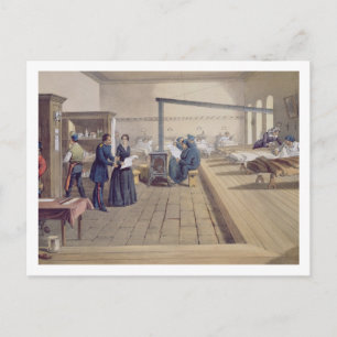 Carte Postale Hôpital à Scutari, détail de Florence Nightingal